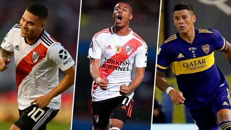 O meia Nicolás De la Cruz é muito falado por torcedores de times brasileiros. Ele está em fim de contrato com o River Plate e desperta interesse de diversos clubes. Mas não é só ele: diversos jogadores interessantes dos 'vizinho' sul-americanos também estão em fim de vínculo. Confira alguns!