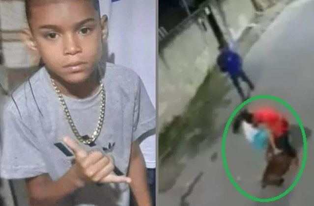 O menino, Nicolas Paz, teve a panturrilha dilacerada pelo animal que, segundo moradores, foi abandonado na rua e passou a atacar pessoas. 