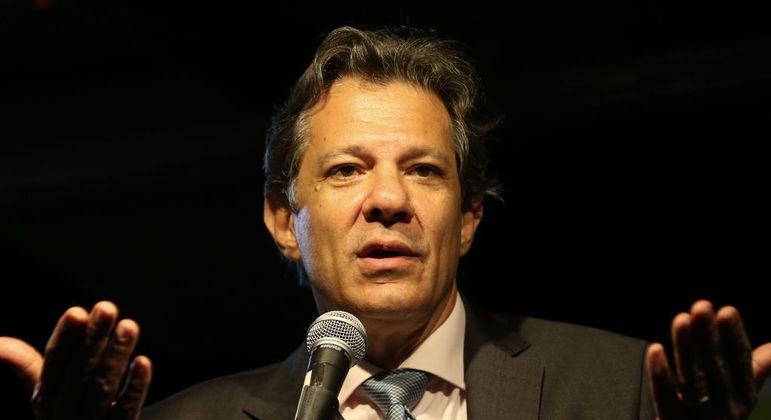 O ministro da Fazenda, Fernando Haddad, durante entrevista em Brasília