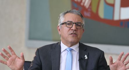 O ministro de Estado Chefe da Secretaria de Relações Institucionais da Presidência da República, Alexandre Padilha 