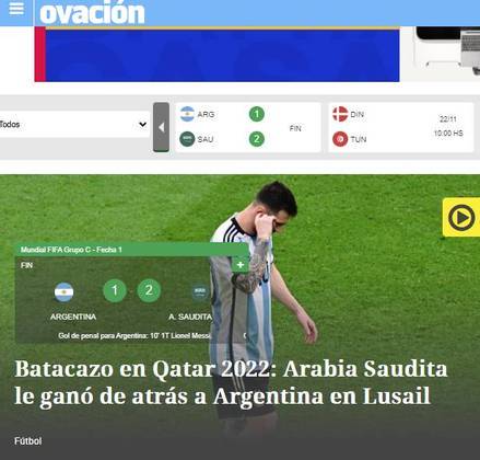 O Ovación, do Uruguai, também estampou o desespero de Messi com a derrota.  Olha o Batacazo aí, gente! 