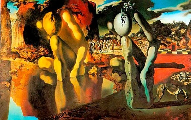 O ovo é comum na obra de Dalí. Expressa nascimento e caridade. Aparece na tela 
