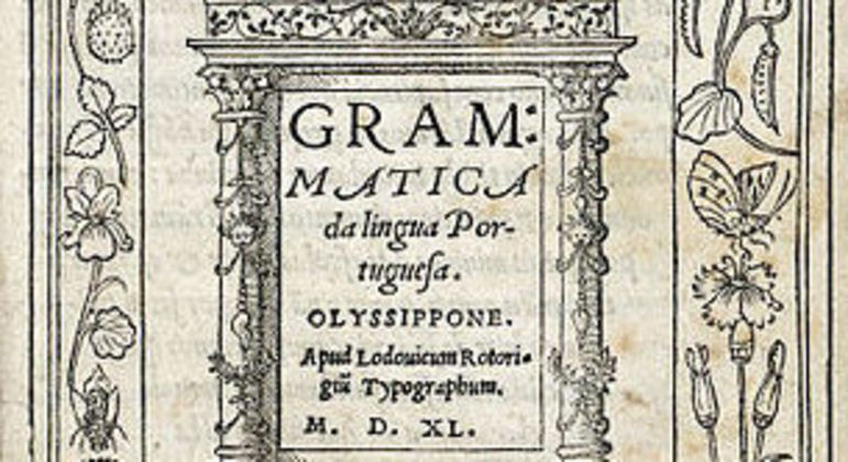 O português, idioma oficial do Brasil, é falado por cerca de 280 milhões de pessoas no mundo. É a 6ª língua mais falada no planeta.  Na foto, a capa da Grammatica da Língua Portuguesa, publicada em 1540. 