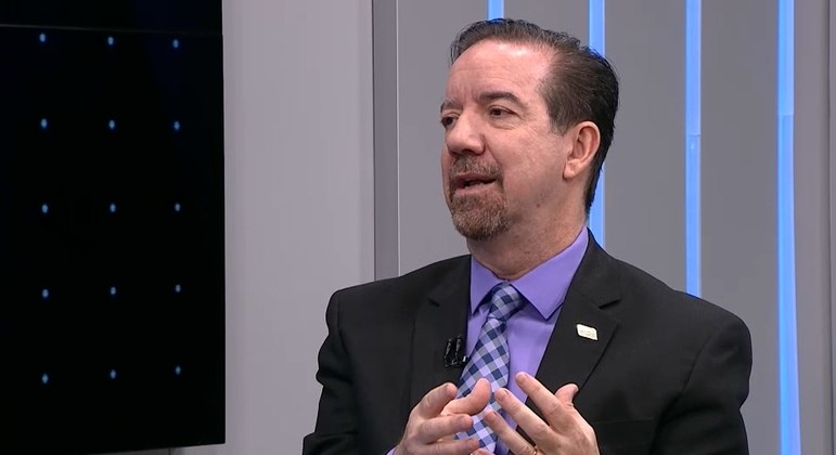 O presidente da Embrapa, Celso Moretti, durante a entrevista ao JR Entrevista 