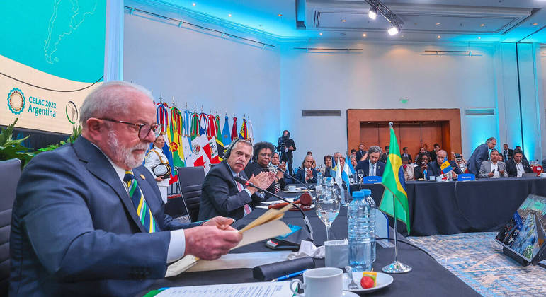 O presidente da República, Luiz Inácio Lula da Silva, durante cúpula de países latino-americanos e caribenhos