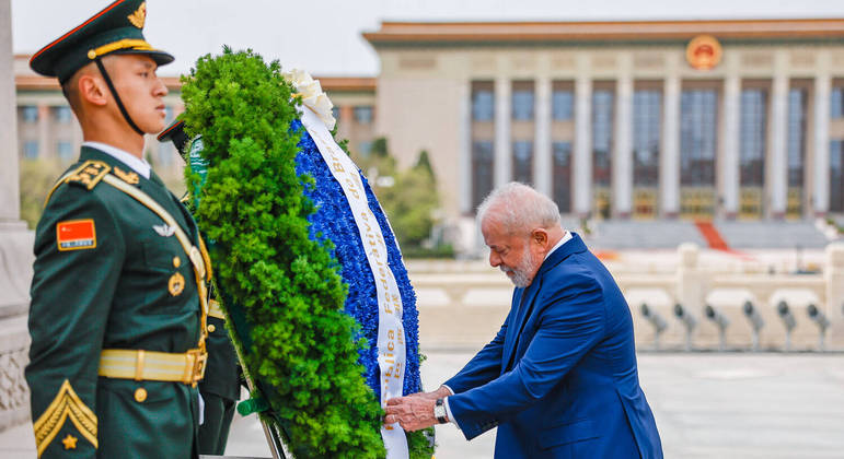 O presidente da República, Luiz Inácio Lula da Silva, durante visita oficial à China