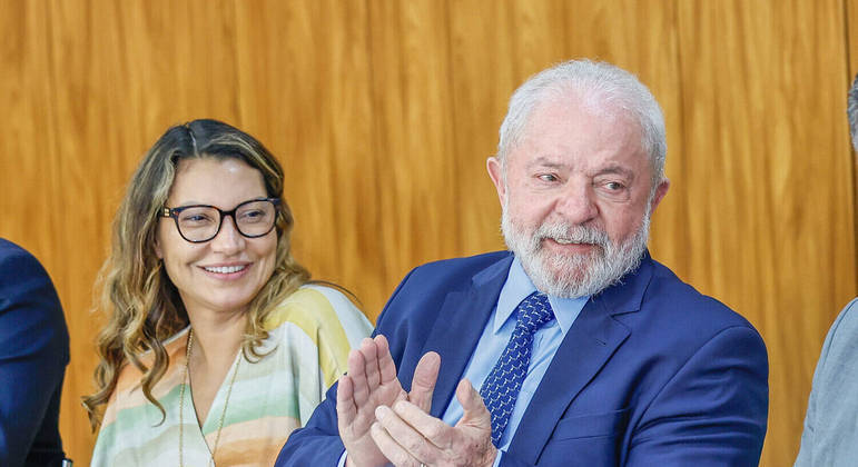 O presidente da República, Luiz Inácio Lula da Silva, e a primeira-dama, Janja da Silva