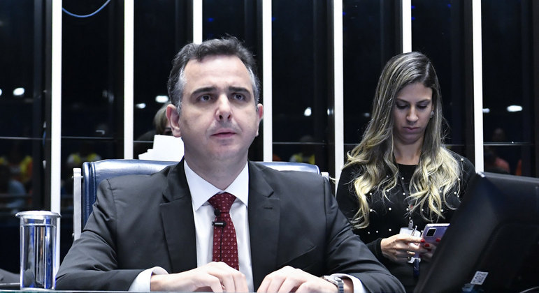 O presidente do Senado, Rodrigo Pacheco 