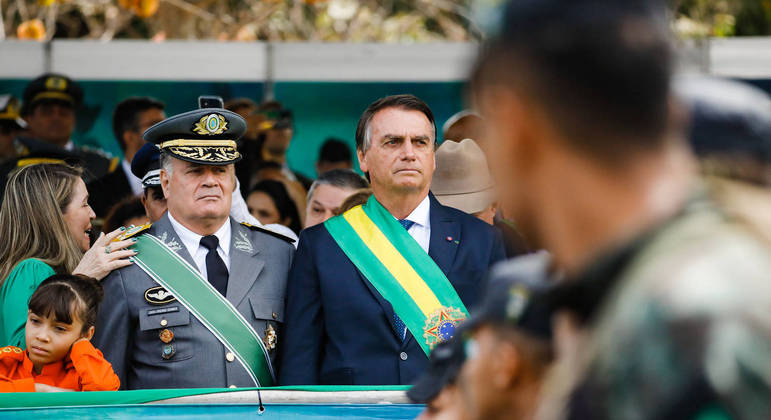 O presidente Jair Bolsonaro durante o desfile cívico-militar do Dia da Independência