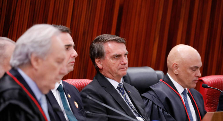 O presidente Jair Bolsonaro e o ministro Alexandre de Moraes, do STF