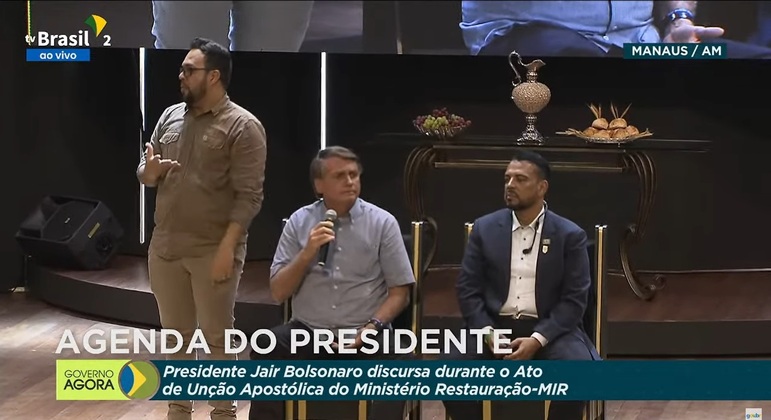 O presidente Jair Bolsonaro em evento em Manaus (AM)
