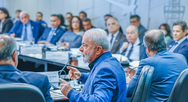 O presidente Luiz Inácio Lula da Silva na 1ª Reunião do Conselho Nacional de Política Energética 