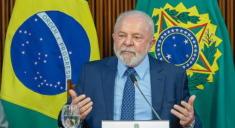 O presidente Luiz Inácio Lula da SIlva (PT) em reunião no Palácio do Planalto