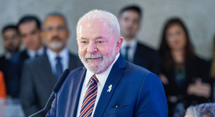 O presidente Lula (PT) em agenda no Planalto