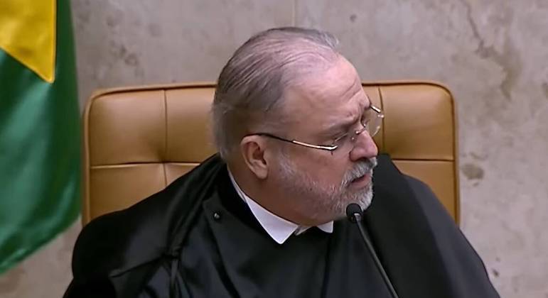 O procurador-geral da República, Augusto Aras, durante discurso no STF