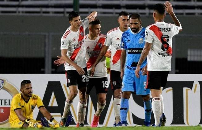 O River fez mais um 8 a 0, desta vez diante do Binacional, do Peru, na edição deste ano da Copa Libertadores. 