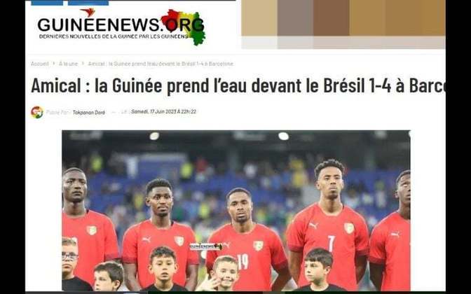 O site 'Guinée News' afirmou que o Brasil venceu o jogo com facilidade, embora afirme que o gol de Sehrou Guirassy tenha dado esperanças de um empate com 'uma das melhores seleções do mundo', nas palavras deles. 