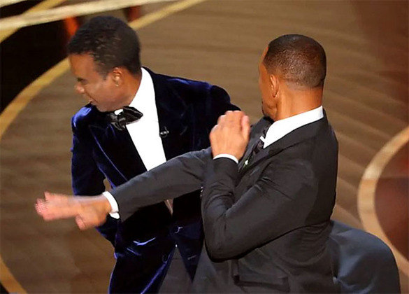 O soco de Will Smith em Chris Rock durante a cerimônia do Oscar de 2022 entrou para a história por ter sido inédito no evento. 