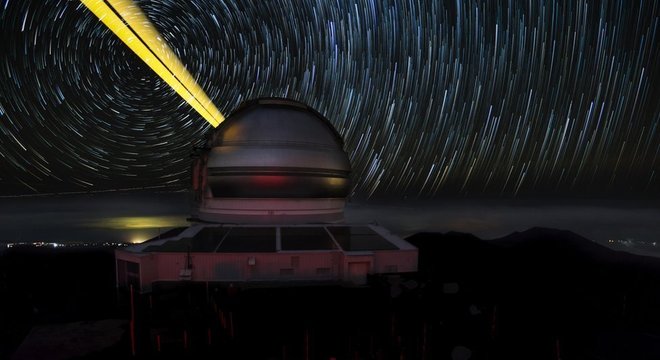 O telescópio Gemini Norte é um dos maiores já construídos 