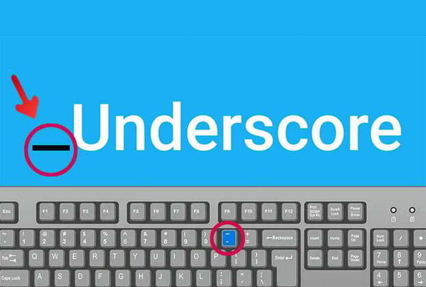 O termo correto para o que conhecemos como “underline” é “underscore”.