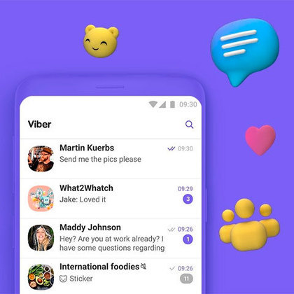O Viber segue a mesma linha do WhatsApp, contendo ferramentas similares, como conversas por texto e áudio, figurinhas e chamadas por vídeo. O app foi lançado em 2011. 
