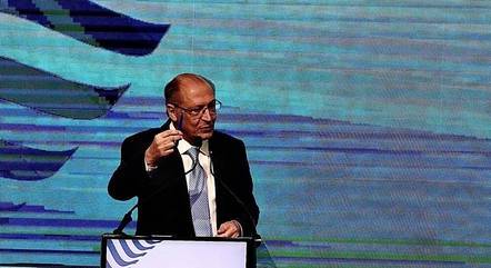 O vice-presidente Geraldo Alckmin (PSB), em evento, em Brasília
