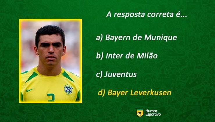 O zagueiro Lúcio estava no Bayer Leverkusen, da Alemanha.