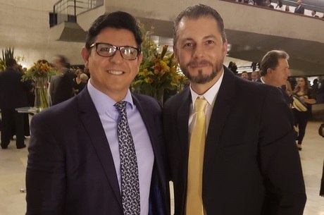 O superintendente da Record TV, André Dias e o novo dirigente da OAB SP, Caio Augusto Silva dos Santos
