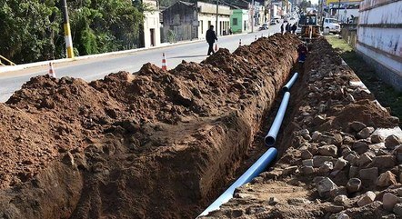 Obra de saneamento em Bagé (RS)