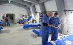 ONG monta hospital de campanha para atender feridos na cidade de  Lviv, na Ucrânia