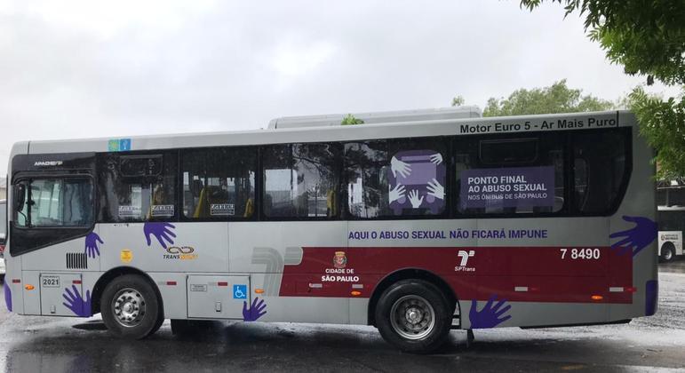 Ônibus adesivados contra o abuso sexual vão circular pela cidade a partir desta segunda-feira