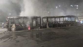 Incêndio destrói ônibus do Move Metropolitano em Belo Horizonte
