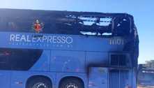 Vídeo: ônibus de viagem pega fogo no Distrito Federal  