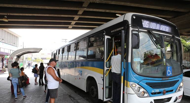Ônibus em circulação em Santo André