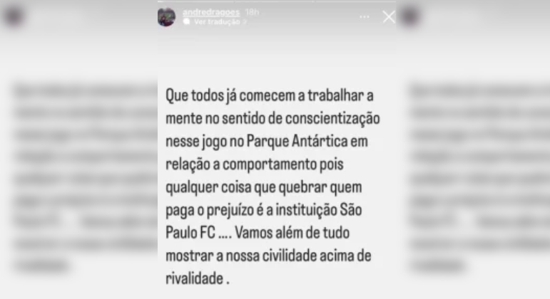 Dragões da Real pede por civilidade para o jogo no Allianz Parque no Paulistão
