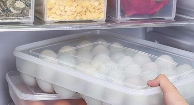 organizadores de cozinha - organizador de ovos para geladeira 