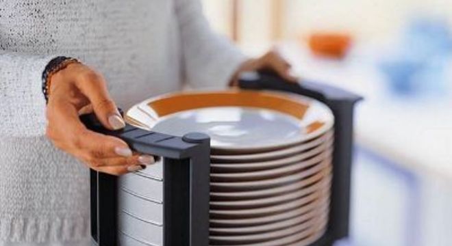 organizadores de cozinha - organizador de pratos para gavetas 
