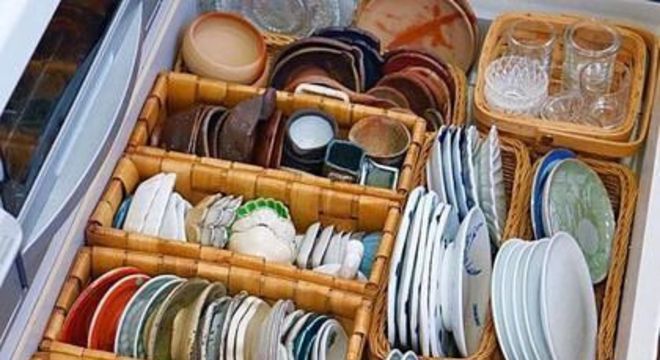 organizadores de cozinha - organizadores de pratos e copos 