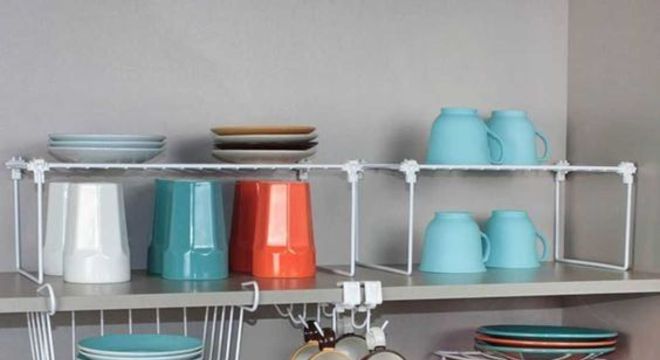 organizadores de cozinha - suportes para copos e pratos 