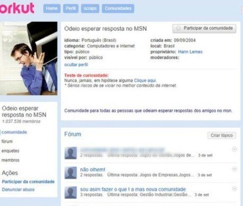 Como tudo na internet, as possibilidades nas comunidades eram vastas. Às vezes eram apenas um lugar para espalharem correntes 