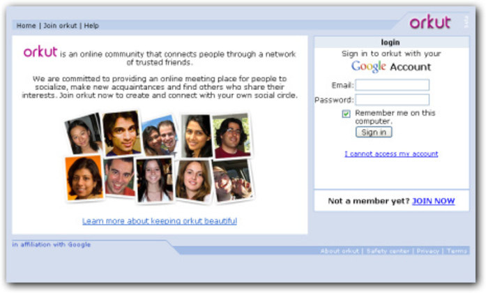Orkut saudades 2004