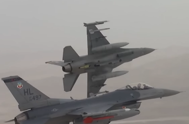 Os caças F-16 da Guarda Nacional Aérea foram despachados da Base de Andrews, localizada no estado de Maryland.