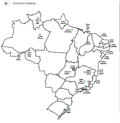 Os Cetas existem em 20 estados brasileiros e no Distrito Federal