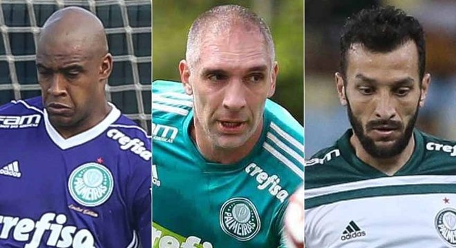 Os experientes Edu Dracena, de 37 anos,  Jaílson, 37, e Fernando Prass, 40, terão seus vínculos encerrados no fim do ano e já podem assinar com uma nova equipe ou renovar com o Palmeiras. Os meias Léo Cittadini e Renato, do Santos, também estão na mesma situação