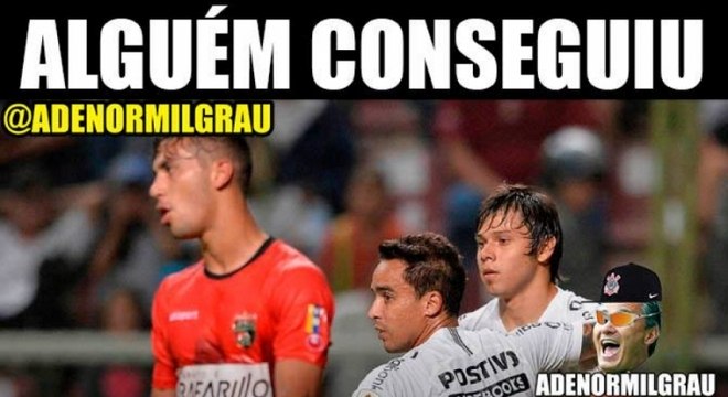 Os melhores memes de Deportivo Lara 2 x 7 Corinthians