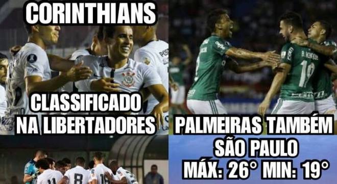 Os melhores memes de Deportivo Lara 2 x 7 Corinthians