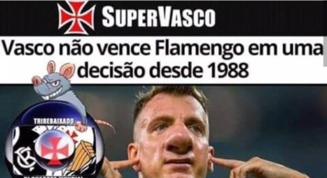 Vasco não é perdoado em memes após vice para o Flamengo