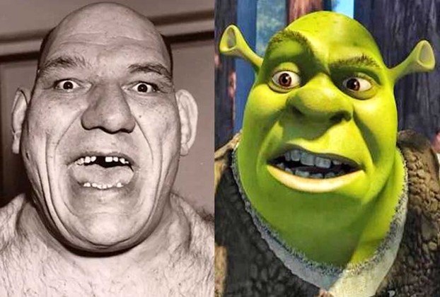 Os próprios animadores do filme afirmaram que Tillet era a inspiração visual para o personagem, e que eles estudaram fotos e vídeos dele para criar a aparência de Shrek. 