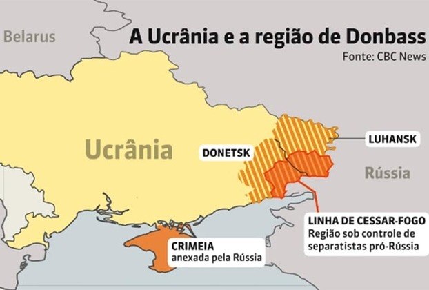  Os quatro territórios ficam nas proximidades da Crimeia, que a Rússia 