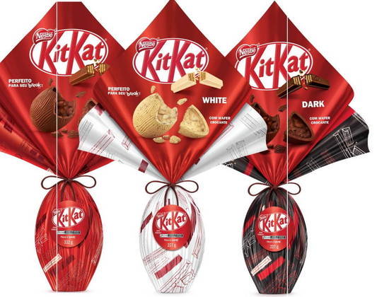 O preço sugerido dos ovos Kitkat White e Kitkat Dark (227g) para os consumidores é R$ 46,99. Quem preferir comprar o item na versão ao leite, vai pagar R$ 53,99